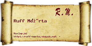 Ruff Márta névjegykártya